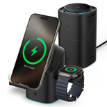 Spigen Essential EF223MS 3-in-1 QI2 Kabelloses Ladegerät - Schwarz