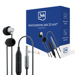 Słuchawki 3mk Wired Earphones przewodowe ze złączem minijack 3.5 mm - czarne