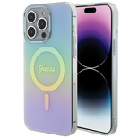 Guess IML Iridescent MagSafe Hülle für iPhone 15 Pro – Türkis