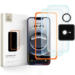 Tech-Protect Supreme Panzerglas-Set, 3er-Pack für iPhone 16e / 17e – Transparent