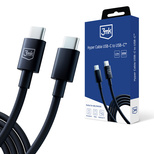 3mk Hyperkabel USB-C / USB-C 100 W 1,2 m – Schwarz