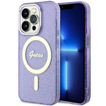 Guess GUHMP14LHCMCGU iPhone 14 Pro 6.1" purple/purple hardcase Glitter Gold MagSafe