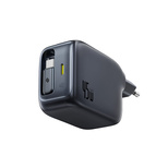 Baseus EnerCore CJ11 45W Wandladegerät mit USB-C-Anschluss und einziehbarem USB-C-Kabel – Schwarz