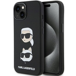 Karl Lagerfeld Silicone Karl&amp;Choupette Head case for iPhone 15 Plus / 14 Plus - black