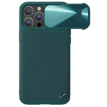 Nillkin CamShield Leather S Case iPhone 14 Pro Max Hülle mit Kameraabdeckung grün