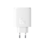 Baseus Cube Pro 65W GaN-Ladegerät 2x USB-C USB-A - Weiß