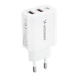 Wozinsky CWCUCW 30W USB-C / 2 x USB-A Wandladegerät - Weiß