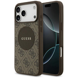 Etui Guess 4G Circle Classic Logo MagSafe na iPhone 17 Pro Max - brązowe