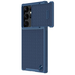 Nillkin Textured S Case für Samsung Galaxy S22 Ultra gepanzerte Hülle mit Kameraabdeckung blau