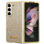 Guess Glitter Script Hülle für Samsung Galaxy Z Fold 5 – Gold