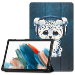 Tech-Protect SmartCase Hülle für Samsung Galaxy Tab A8 10.5 X200 / X205 – Blau mit einer Katze