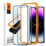 Spigen ALM Glass FC Tempered Glass for iPhone 14 Pro Max - Black 2 pcs.