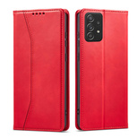 Magnet Fancy Case Case for Samsung Galaxy A52 / A52 5G / A52s 5G Pouch Wallet Card Card Stand Red