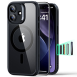 ESR Classic Hybrid MagSafe + Panzerglas-Set für iPhone 17 - Klares Schwarz