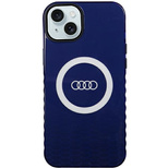 Audi IML Big Logo MagSafe Hülle für iPhone 15 Plus / 14 Plus – blau