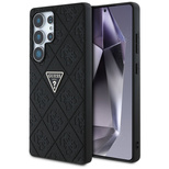 Guess Hot Stamp 4G Pattern Triangle Metal Logo Case for Samsung Galaxy S25 Ultra - Black