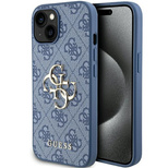 Etui Guess 4G Big Metal Logo na iPhone 15 / 14 / 13 - niebieskie