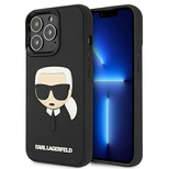 Karl Lagerfeld 3D Rubber Karl&#39;s Head Case for iPhone 13 Pro / iPhone 13 - Black