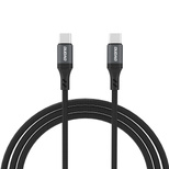 Dudao L3CC USB-C – USB-C 60 W 1,2 m geflochtenes Kabel – Schwarz