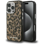 Etui Karl Lagerfeld IML Leopard Pattern MagSafe do iPhone 16 Pro - brązowe