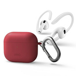 Etui Uniq Nexo na AirPods 3 + Ear Hooks Silicone - czerwone