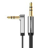 Ugreen flat angled cable AUX audio cable 3.5 mm mini jack 0.5 m black (AV119 10596)