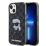 Karl Lagerfeld Monogram Ikonik Hülle für iPhone 15 – transparent