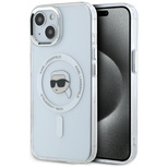 Karl Lagerfeld IML Metal Karl Head MagSafe Case für iPhone 15 Weiß