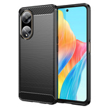 Flexible Hülle mit Carbonmuster für Oppo A98 5G Carbon Case - Schwarz