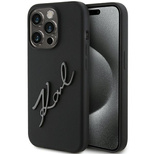 Karl Lagerfeld Silicone Karl Script case for iPhone 15 Pro - black