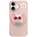 Nimmy Glasses Cool Cat MagSafe Case für iPhone 16 - Rosa