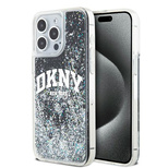 DKNY Liquid Glitter Big Logo Hülle für iPhone 14 Pro Max – Schwarz