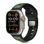 Pasek Tech-Protect IconBand Line na Apple Watch 44 / 45 / 46 / 49 mm - czarno-zielony