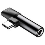 Baseus Audio Converter L41 Adapter von USB-C auf USB-C-Anschluss + 3,5-mm-Kopfhöreranschluss schwarz (CATL41-01)