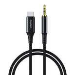 Choetech AUX006 USB-C / mini jack 3.5mm cable 1 m - black