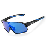 Rockbros 14110009001 polarisierte Fahrradbrille für Kinder von 8–14 Jahren – Schwarz und Blau