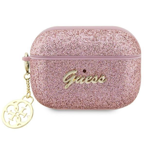 Guess GUAP2GLGSHP AirPods Pro 2 cover pink/pink Glitter Flake 4G 