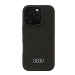 Audi Silikonhülle iPhone 16 Pro 6,3&quot; schwarz/schwarz Hardcase AU-LSRIP16P-Q3/D1-BK