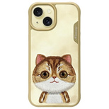 Etui Nimmy Big Eyed Pet 2.0 Cat na iPhone 15 - zielone
