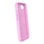 Puro Liquid Silicon Cover "ICON MAG PRO" with Magsafe, metal buttons and camera ring for iPhone 16E, pink