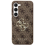 Guess 4G Big Metal Logo Case for Samsung Galaxy S24+ - Brown