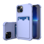 Card Armor Case etui pokrowiec do Xiaomi Redmi 10X 4G / Xiaomi Redmi Note 9 portfel na kartę silikonowe pancerne etui Air Bag niebieski