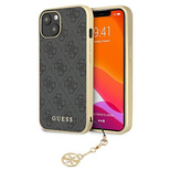 Guess GUHCP13MGF4GGR iPhone 13 6.1 &quot;gray / gray hardcase 4G Charms Collection