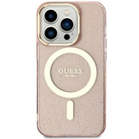 Guess GUHMN61HCMCGP iPhone 11 / Xr 6.1" pink/pink hardcase Glitter Gold MagSafe