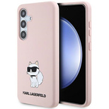 Karl Lagerfeld Silikon-Choupette-Hülle für Samsung Galaxy S24 – rosa