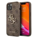 Guess 4G Big Metal Logo Case for iPhone 13 - Brown