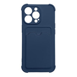 Card Armor Case Pouch Cover for iPhone 13 Pro Max Card Wallet Silicone Air Bag Armor Case Navy Blue