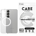 CARE by PanzerGlass Flagship Urban Combat White QI-Hülle für Samsung Galaxy S25 – transparent