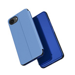 Transparente Schutzhülle für iPhone 16e/17e (Klappcover) – Blau
