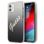 Guess GUHCP12SPCUGLSBK iPhone 12 mini 5.4&quot; black/black hardcase Glitter Gradient Script